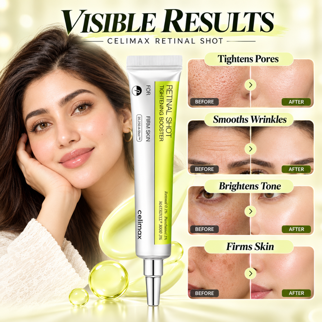 Imported Celimax Retinal Shot Tightening Booster – For Fine Lines, Wrinkles, Enlarged Pores, Uneven Skin Texture, Dullness & Sagging Skin (100% Original Quality)