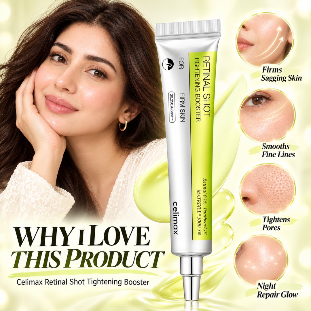 Imported Celimax Retinal Shot Tightening Booster – For Fine Lines, Wrinkles, Enlarged Pores, Uneven Skin Texture, Dullness & Sagging Skin (100% Original Quality)