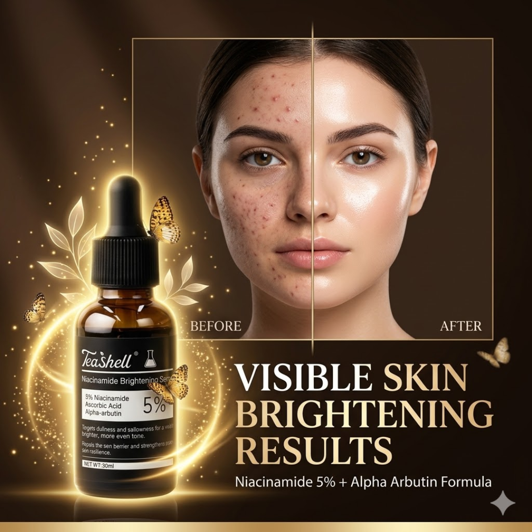 Teashell Niacinamide Brightening Serum | Fade Dark Spots, Acne Marks & Even Skin Tone